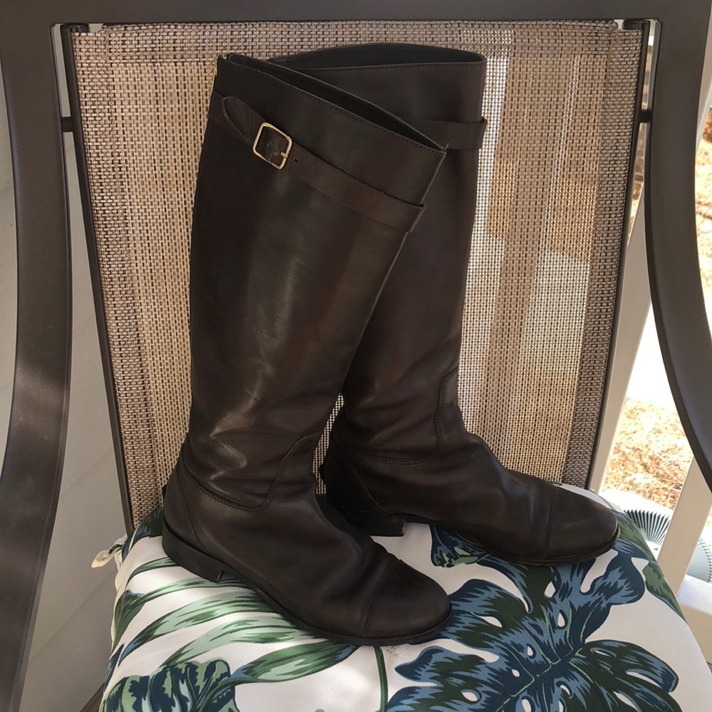 J crew leather riding boot